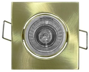 Χωνευτό Σποτ Οροφής WL758 MR11 Αλουμινίου Τετραγ.Κινητό Αντικέ Χρυσό Ματ 21-7587 Lumen-21-7587-Χρυσό 21-7587