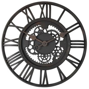 Ρολόι Τοίχου Seraz 020595 D51xH5cm Black PVC