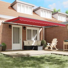 vidaXL Σκηνίτσα Αναδιπλούμενη Κόκκινο 450 x 350 εκ