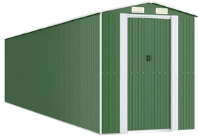 vidaXL Αποθήκη Κήπου Πράσινη 192x855x223 εκ. Γαλβανισμένο Ατσάλι