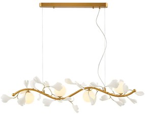 Φωτιστικό Οροφής - Ράγα Krakow 701CHD1344 115x32x12cm 4xG9 5W Gold-White Opviq