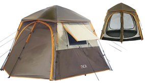 Σκηνή Camping 4 Ατόμων INCA Cabana Καφέ
