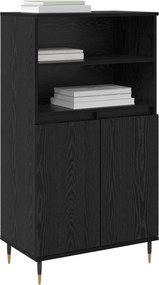 vidaXL Highboard Μαύρο 60 x 36 x 110 εκ. Επεξεργασμένο ξύλο