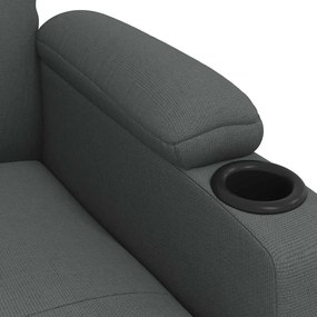 vidaXL Πολυθρόνα Ανακλινόμενη Σκούρο Γκρι Υφασμάτινη