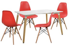 ΣΕΤ ΤΡΑΠΕΖΑΡΙΑ 5Τ ΤΡΑΠΕΖΙ MINIMAL 120x80x73 cm-TWIST ΚΟΚΚΙΝ HM10080.04