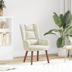 vidaXL Χαλαρωτική Πολυθρόνα Κρεμ 63 x 67 x 94 εκ. Βελούδο
