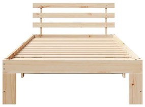 vidaXL Σκελετός Κρεβατιού Καφέ 80 x 200 cm Μασίφ ξύλο πεύκου