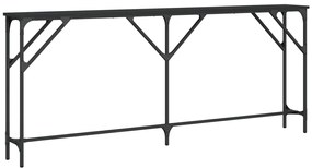 vidaXL Τραπέζι Κονσόλα Μαύρο 180 x 23 x 75 εκ. από Επεξεργασμένο Ξύλο