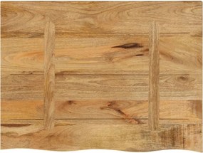 vidaXL Επιφάνεια Τραπεζιού 80x60x2,5 εκ. Live Edge Μασίφ Ξύλο Μάνγκο