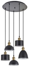 Φωτιστικό Οροφής Magnum Flex 77-8971 42x42x300cm 5xE27 60W Black-Bronze Homelighting