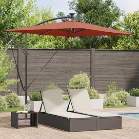 vidaXL Ομπρέλα Cantilever Banana Τερακότα 294 x 200 x 254 εκ.