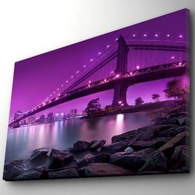 Πίνακας Καμβάς Με Φως Led 239SHN3238 70x45cm Multi Wallity Οριζόντιοι Ξύλο, Καμβάς