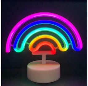 Παιδικό Πορτατίφ Ουράνιο Τόξο 66 NEON LED με μπαταρία & USB RGB F04003303 ACA-F04003303-Πολύχρωμο F04003303