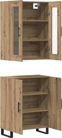 vidaXL Highboard 2 pcs artisan δρυς 69,5 x 34 x 180 εκ.