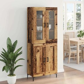 VidaXL Highboard 2 τμχ. Παλιό ξύλο 69,5 x 34 x 180 εκ.
