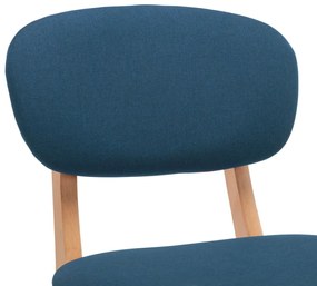 vidaXL Σκαμπό Μπαρ 2 τεμ. Μπλε Υφασμάτινα