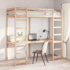 vidaXL Σκελετός κρεβατιού σοφίτας Φυσικό 80 x 200 cm