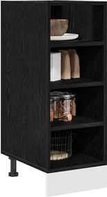 vidaXL Βάση Ντουλάπας Κουζίνας Μαύρη Δρυς 30 x 44,5 x 81,5 cm
