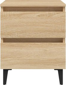vidaXL Κομοδίνα 2 τεμ. Sonoma Δρυς 40 x 35 x 50 εκ. από Επεξ. Ξύλο