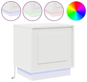 vidaXL Κομοδίνο με Λευκό 44 x 34.5 x 45 εκ Επεξεργασμένο ξύλο