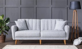 3-Seat Sofa-Bed Aqua - Grey Grey