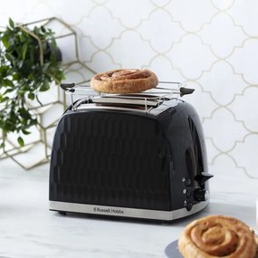 Φρυγανιέρα Russell Hobbs 26061-56, 850w, 2 Θέσεων, Λειτουργία ανύψωσης, Μεγάλες υποδοχές, Απόψυξη, Μαύρο