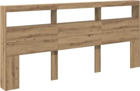 vidaXL Κεφαλάρι Artisan Oak 220 x 17 x 102 cm Επεξεργασμένο ξύλο