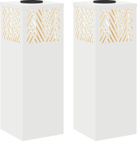 vidaXL Ηλιακό LED Φως Δρόμου 2 pcs Λευκό Κρύο Ρολαρισμένο Χάλυβα