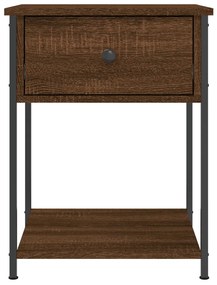 vidaXL Κομοδίνα 2 τεμ Καφέ Δρυς 44x45x58 εκ. από Επεξεργασμένο Ξύλο