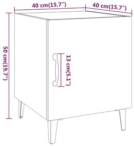 vidaXL Κομοδίνο Γκρι Sonoma από Επεξεργασμένο Ξύλο