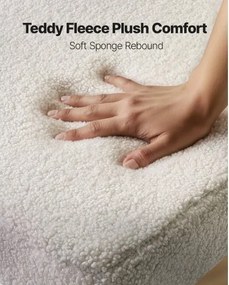 VEVOR Set of 4 Boucle Dining Chairs Modern Kitchen Side Chair Curved Backrest