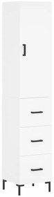 vidaXL Ντουλάπι Λευκό 34,5 x 34 x 180 εκ. από Επεξεργασμένο Ξύλο