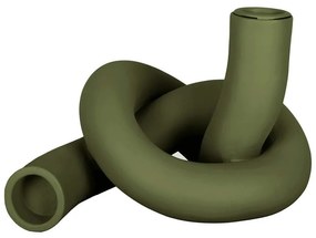 Κηροπήγιο Knot Single PT3881MG 13,3x10cm Green Present Time Ceramic