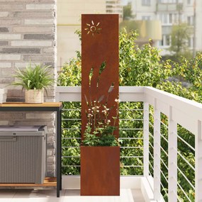 vidaXL Οθόνη Ιδιωτικότητας Κήπου Σκ rusty 32 x 32 x 150 εκ