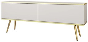 Έπιπλο τηλεόρασης ORO  Λευκό+ χρυσό 135x53x32cm