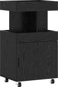 vidaXL Καρότσι μπαρ Μαύρη Δρυς 50 x 41 x 89 cm Επεξεργασμένο Ξύλο