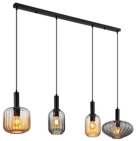 Κρεμαστό Φωτιστικό Οροφής 4xE27 Μαύρο 15719-4 Globo Lighting-15719-4-Μαύρο 15719-4