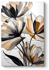 Πίνακας σε καμβά &quot;Pastel Flower&quot; Megapap ψηφιακής εκτύπωσης 70x100x3εκ.