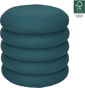 Σκαμπό-μπαούλο Atom Home Deco Factory - 37x42cm - Μπλε