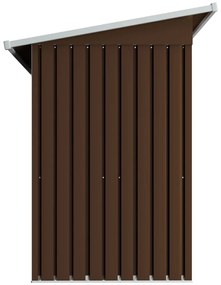 vidaXL Αποθήκη Κήπου Καφέ 194 x 121 x 181 εκ. Ατσάλινη