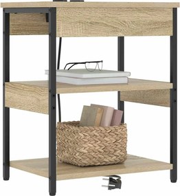 vidaXL Κομοδίνο 2 pcs Δρύς Sonoma 41 x 31 x 51 εκ. Επεξεργασμένο ξύλο