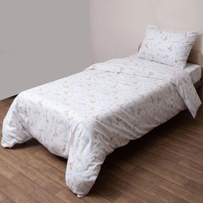 Σεντόνια Παιδικά 2640 Φανελένια (Σετ 3τμχ) White Viopros Single 160x260cm 100% Cotton Flannel