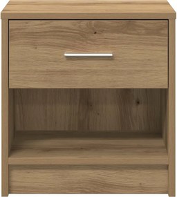 vidaXL Κομοδίνα 2 τεμ. με Συρτάρι Artisan Δρυς 39x28x41 εκ.