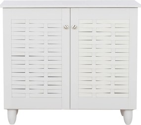 ΠΑΠΟΥΤΣΟΘΗΚΗ-ΝΤΟΥΛΑΠΙ CASSIOPE HM2208.05 ΜΕΛΑΜΙΝΗ ΛΕΥΚΗ ΜΕ ΠΟΔΙΑ 77Χ34Χ67.5Υεκ.