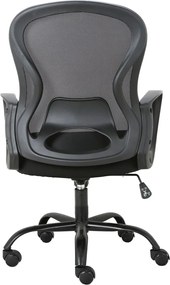 BF2011 Πολυθρόνα Γραφείου, Βάση Μέταλλο Βαφή Μαύρο, Mesh Μαύρο, PP Μαύρο   1τμχ