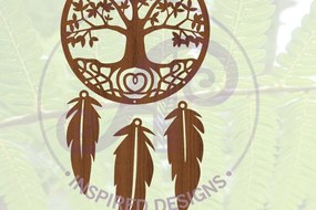 Intra απο ξύλο plywood Χρώμα wenge 3mm-4mm πάχος - Dreamcatcher Design 5 Δίασταση 30x20 cm INTRAFABR-77446662