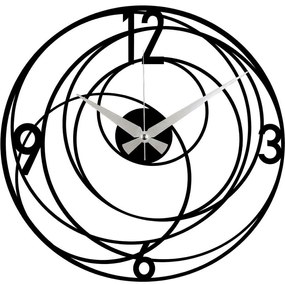Ρολόι Τοίχου Enzoclock 279ENZ1427 Φ48cm Black Wallity Metal