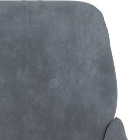 vidaXL Πολυθρόνα Σκούρο Γκρι 62 x 79x 79 εκ. Βελούδινη