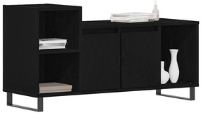 vidaXL Ντουλάπι TV Μαύρη δρυς 100 x 35 x 55 εκ Επεξεργασμένο ξύλο