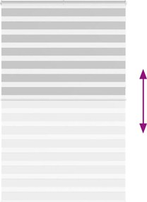 vidaXL Ζέβρα τυφλή Ανοιχτό Γκρι Πλάτος υφάσματος 135,9 εκ. Πολυεστέρας